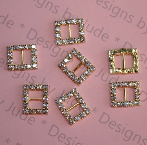 12mm x 15mm Rectangle Rhinestone Buckle 