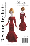 Beauty, Gown Pattern for 22" American Model PDF