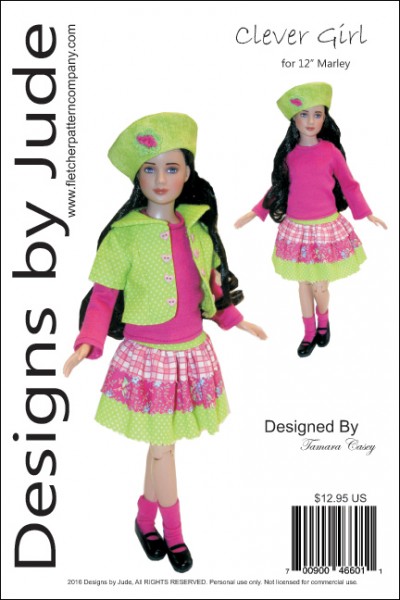 Dazzling Doll Clothes Sewing Pattern 12" Marley & 14" Patience dolls Tonner 