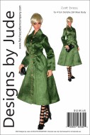 Coat Dress for 41cm Dollshe Amanda 26F Printed