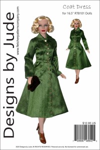 Coat Dress for 16.5" RTB101 Body Dolls Printed