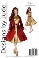 Fall Coat and Dress Pattern for 16" Ficon Dolls PDF