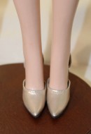 Metallic Cream Easy to Wear Heels 64mm, Cissy & 21" Madame Alexander