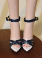 Navy Ready to Rumba 72mm Sandals, 22" American Model