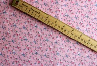Tiny Blue, White & Pink Flowers on Pink Background, Cranston, - 1/2 yard 