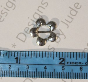 10/16" Silver 5 Petal Flower Buckle (2041)