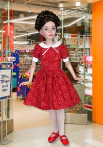 Red Dress for 12" Anne Dolls