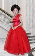 Red Sparkle Gown for 12" Anne Dolls 