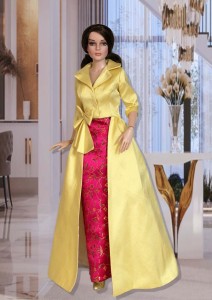 Brocade & Silk Dramatic Entrance Ensemble for 16.5" RTB101 Dolls PDF