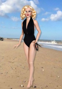 Sleek Halter Swim Suit & Sunglasses for 16.5" RTB101 Dolls