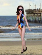 Halter Style Swimsuit & Sunglasses for 16.5" RTB101 Grace Dolls 