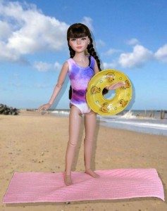 Colorful Swim Suit, Towel & Swim Ring for 12" Anne