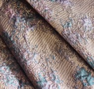 Premium Gold Plated Polyester with Elegant Striped Floral Pattern