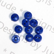 1/4" Bright Blue Round Buttons