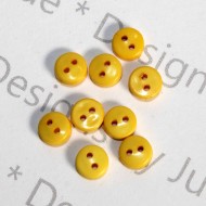 1/4" Bright Yellow Round Buttons