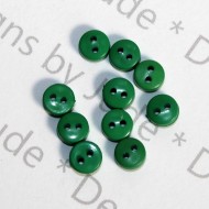 1/4" Medium Green Round Buttons