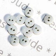 1/4" Matte White Round Buttons