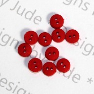 1/4" Bright Red Round Buttons