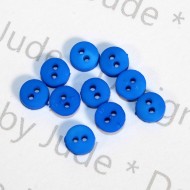 1/4" Bright Blue Round Buttons