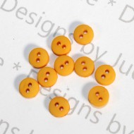 1/4" Bright Yellow Matte Round Buttons