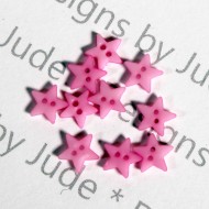 1/4" Rosy Pink Star Shaped Buttons