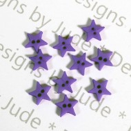 1/4" Purple Star Shaped Buttons