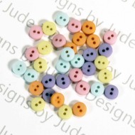 1/4" Pastel Matte Round Buttons