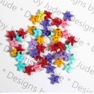 1/4" Star Shaped Buttons - MIX