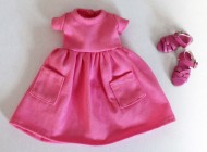 Pink Pocket Dress and Sandles for 12" Anne Dolls