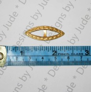 1 1/4" x 1/2 Elongated Brass Slide Buckle (2053)