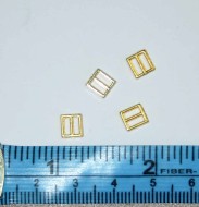 Tiny 4mm Inner Square Gold buckles, 2 pack (2034)