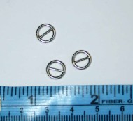 5mm Simple Round Silver Buckles - 2 pack (2043)