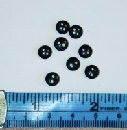 1/4" Round Black Buttons