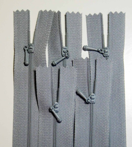 4 1/2" Grey Zipper