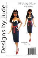 Rockabilly Pencil for 16" Chic Body dolls Printed