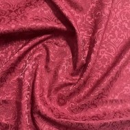 Burgundy Jacquard Fabric with a Delicate Flowing Pattern (note: width 59")