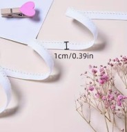  1 Yard White Elastic  Trim, 1cm width