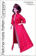 Coat Pattern for 12" Fashion Dolls Printed