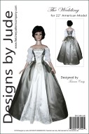 Claire Wedding Gown for 22" American Models Printed