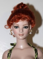 Annabelle Curly Updo Wig, size 7-8, Carrot Red