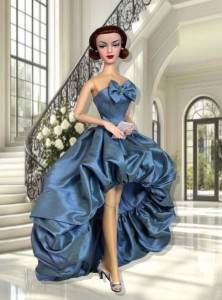 Ice Blue Silk Gown for 15.5" Gene Marshall Dolls 