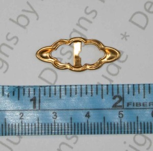 1" x 3/8" Elongated buckle brass (2048)