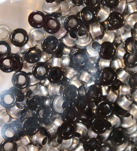 1/8" Black Eyelets - pack of 25