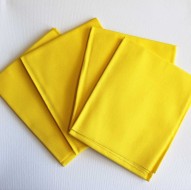 Bright Yellow Cotton Short Fat Quarter, 18" x 18"