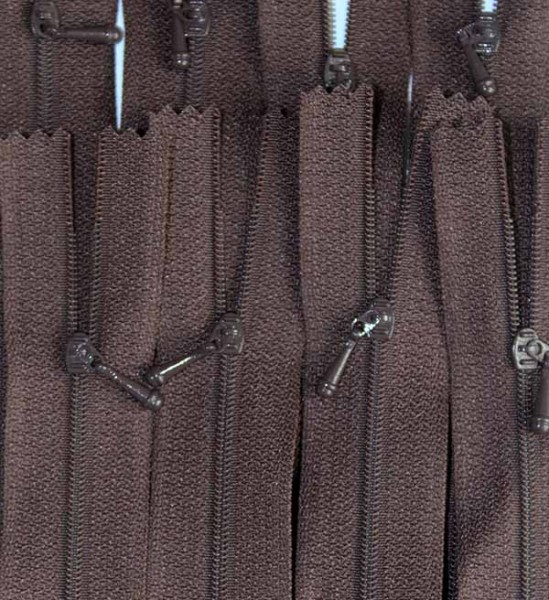 4 1/2" September Brown Zipper