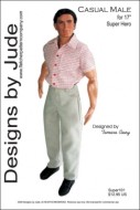 Casual Male for 17" Super Hero Dolls Printed Pattern