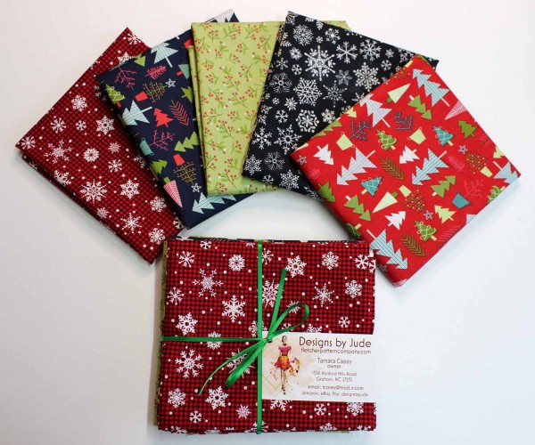 Christmas Fat Quarter Fabric Bundle (A) - 5 Prints 