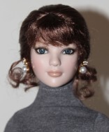 Curly Ponytail Wig w Bangs size 7-8, Chestnut Brown, Clarissa