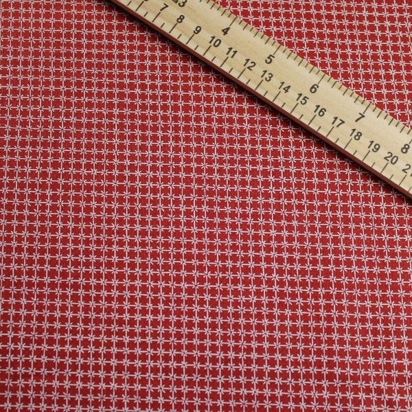 Fabric 1/2 Yard, Summertime Cross Hatch Rust by Maywood Studio