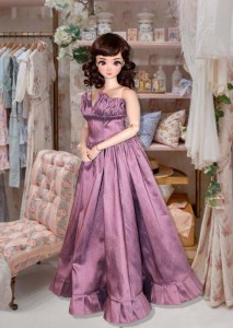 Pale Puple Gown for 60cm Pear Body Smart Dolls